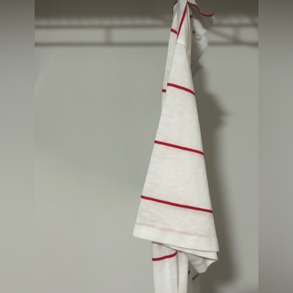 10/10 Spotless 80’s Vintage “CBS Sports” Golf Shirt White/Red stripes Sz XL-L - Picture 6 of 7